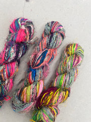 Multicolor sari silk