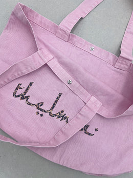 Thelma Logo Vintage Washed Leopard Tote Bag