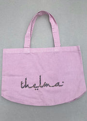 Thelma Logo Vintage Washed Leopard Tote Bag